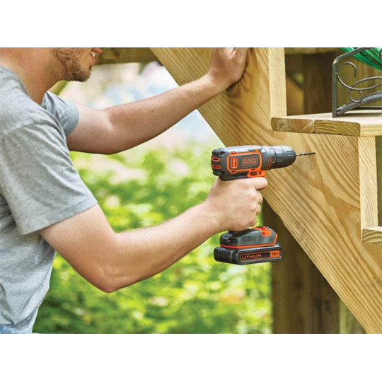 Купити Дриль-шурупокрут акумуляторний BLACK+DECKER BDCDC18KB. Офіційний магазин Toolmaster Україна. Фірмовий інструмент та обладнання, офіційна гарантія