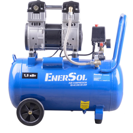 Купити Компресор повітряний безмасляний EnerSol ES-AC240-50-2OF. Офіційний магазин Toolmaster Україна. Фірмовий інструмент та обладнання, офіційна гарантія