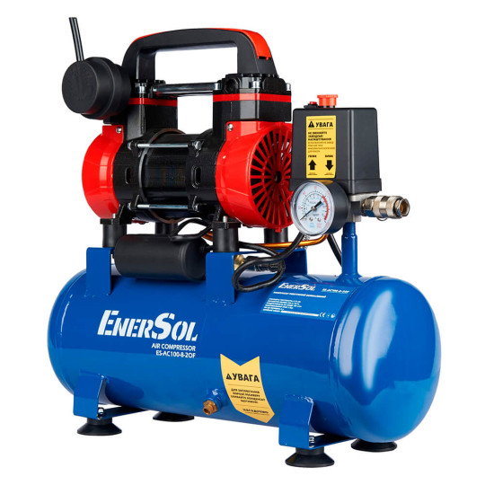 Купити Компресор повітряний безмасляний EnerSol ES-AC100-8-2OF. Офіційний магазин Toolmaster Україна. Фірмовий інструмент та обладнання, офіційна гарантія