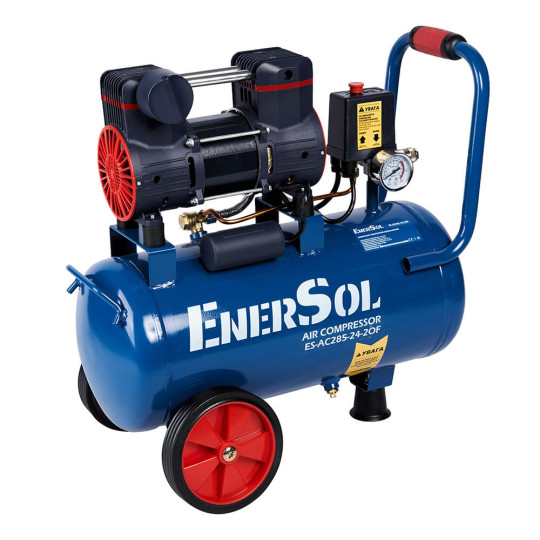 Купити Компресор повітряний безмасляний EnerSol ES-AC285-24-2OF. Офіційний магазин Toolmaster Україна. Фірмовий інструмент та обладнання, офіційна гарантія