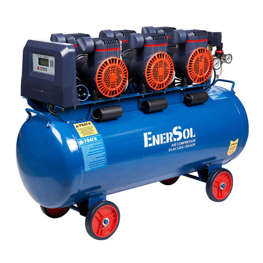 Купити Компресор повітряний безмасляний EnerSol ES-AC1265-150-6OF. Офіційний магазин Toolmaster Україна. Фірмовий інструмент та обладнання, офіційна гарантія