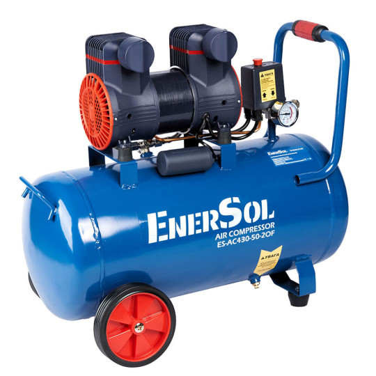 Купити Компресор повітряний безмасляний EnerSol ES-AC430-50-2OF. Офіційний магазин Toolmaster Україна. Фірмовий інструмент та обладнання, офіційна гарантія