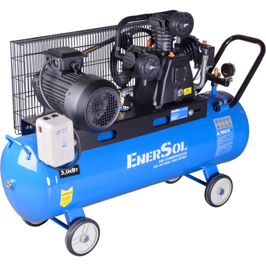 Купити Компресор повітряний EnerSol ES-AC480-100-3PRO. Офіційний магазин Toolmaster Україна. Фірмовий інструмент та обладнання, офіційна гарантія
