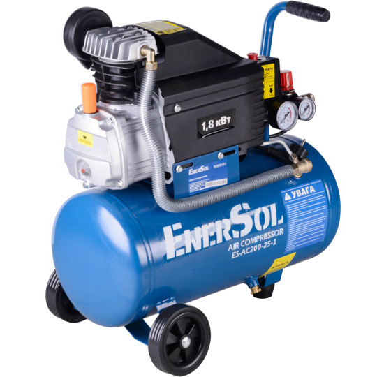 Купити Компресор повітряний поршневий EnerSol ES-AC200-25-1. Офіційний магазин Toolmaster Україна. Фірмовий інструмент та обладнання, офіційна гарантія