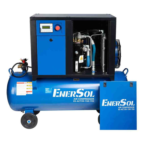 Купити Компресор повітряний гвинтовий EnerSol ES-AC720-150-1SS. Офіційний магазин Toolmaster Україна. Фірмовий інструмент та обладнання, офіційна гарантія