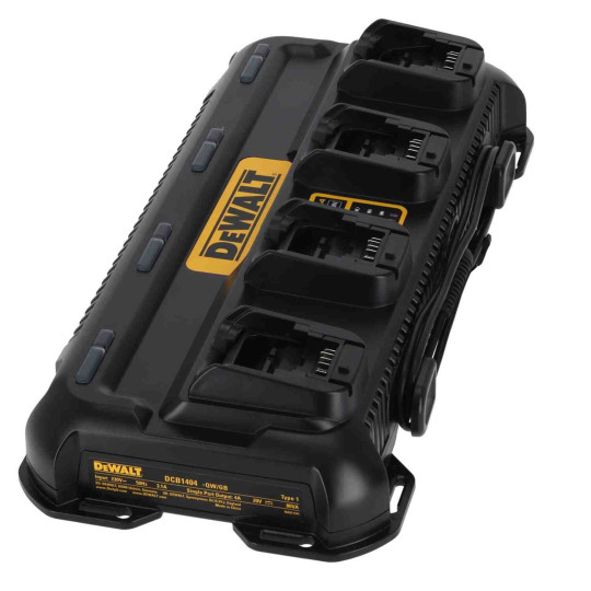 Купити Зарядное устройство 4-х портовое DeWALT DCB1404. Официальный магазин Toolmaster Украина. Фирменный инструмент и оборудование, официальная гарантия