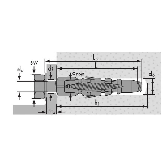 Купити Дюбель нейлоновий MU 8x50 Mungo 1010850. Офіційний магазин Toolmaster Україна. Фірмовий інструмент та обладнання, офіційна гарантія