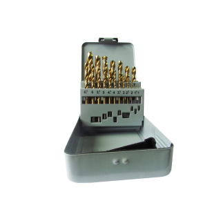 Купити Набір свердел п/м 1-10мм 19шт HSS-TiN коробка метал Vulkan 61020161. Офіційний магазин Toolmaster Україна. Фірмовий інструмент та обладнання, офіційна гарантія