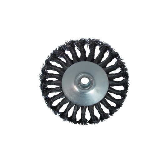 Купити Щітка конічна 125мм для кутов.шліфмашин дротяний трос Vulkan 107625. Офіційний магазин Toolmaster Україна. Фірмовий інструмент та обладнання, офіційна гарантія