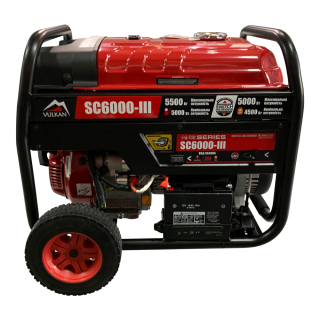 Купити Генераторна установка SC6000-III (бензин/газ) 1ф 5,0кВт/4,2кВт, ел.старт, бак-25л, колеса Vulkan SC6000-III (Gasoline/LPG. Офіційний магазин Toolmaster Україна. Фірмовий інструмент та обладнання, офіційна гарантія