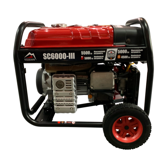 Купити Генераторная установка SC6000-III (бензин/газ) 1ф 5,0кВт/4,2кВт, эл.старт, бак-25л, колеса Vulkan SC6000-III (Gasoline/LPG. Официальный магазин Toolmaster Украина. Фирменный инструмент и оборудование, официальная гарантия