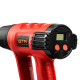 Термоповітродувка HG2000EM, 2000Вт, 80-600С, 300/500л/хв, LCD-дисплей GTM
