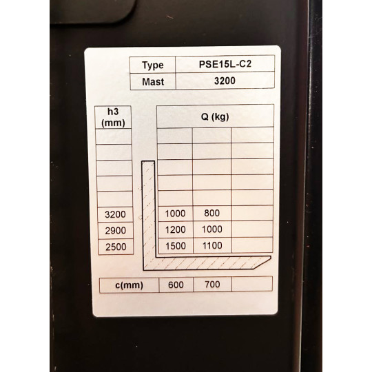 Купити Штабелер електричний самохідний 1,5т/3,2м 24В/63Ah GTM PSE15L-C2 3200. Офіційний магазин Toolmaster Україна. Фірмовий інструмент та обладнання, офіційна гарантія