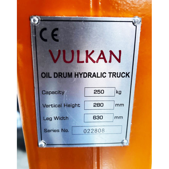Купити Візок гідравлічний 250кг SYP-Y для бочок Vulkan SYP- Y 250kg Y. Офіційний магазин Toolmaster Україна. Фірмовий інструмент та обладнання, офіційна гарантія