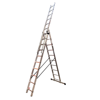 Купити Драбина 3-секц. розкл. 3*10сх. 2,72-6,5м GTM KME310. Офіційний магазин Toolmaster Україна. Фірмовий інструмент та обладнання, офіційна гарантія