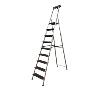 Купити Стремянка 9сх. верх.сх.-1,99м KMH0109BP, сходинки 13см., анодований алюміній GTM. Офіційний магазин Toolmaster Україна. Фірмовий інструмент та обладнання, офіційна гарантія