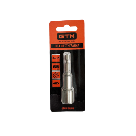 Купити Бита шестигран. Sw10 65мм GTM SB-SW10-65. Офіційний магазин Toolmaster Україна. Фірмовий інструмент та обладнання, офіційна гарантія