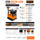 Віброплита GPC330-LCRH, з гідравлічним реверсом,Loncin G390F 14к.с., 300кг, розмір плити 835*680, лита плита GTM