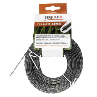 Купити Косильна жилка SEQUOIA TL3.0-L15-Armo. Офіційний магазин Toolmaster Україна. Фірмовий інструмент та обладнання, офіційна гарантія