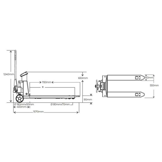 Купити Гидравлическая тележка (рокла) Holzmann HUB30KG. Официальный магазин Toolmaster Украина. Фирменный инструмент и оборудование, официальная гарантия