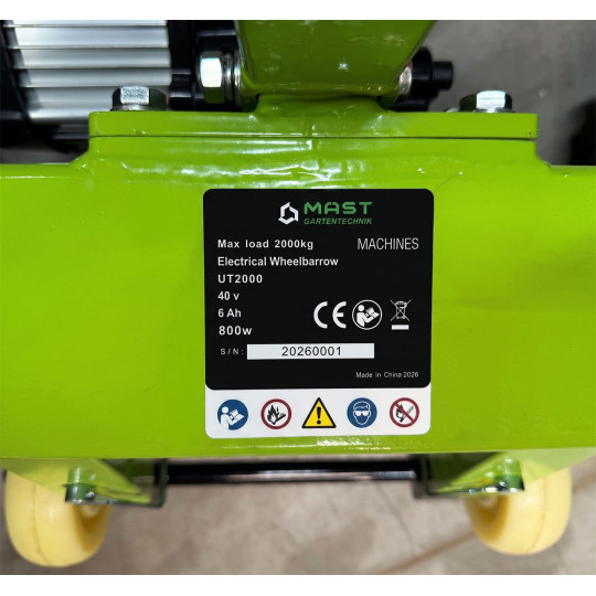Купити Акумуляторний тягач MAST Gardentechnik UT2000. Офіційний магазин Toolmaster Україна. Фірмовий інструмент та обладнання, офіційна гарантія