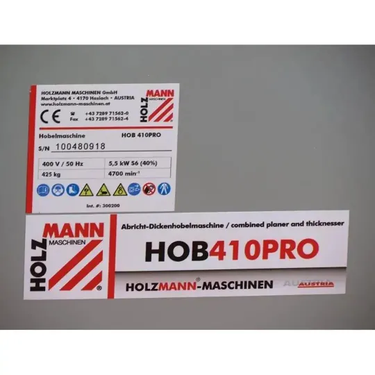 Купити Фуговально-рейсмусовый станок Holzmann HOB 410PRO. Официальный магазин Toolmaster Украина. Фирменный инструмент и оборудование, официальная гарантия