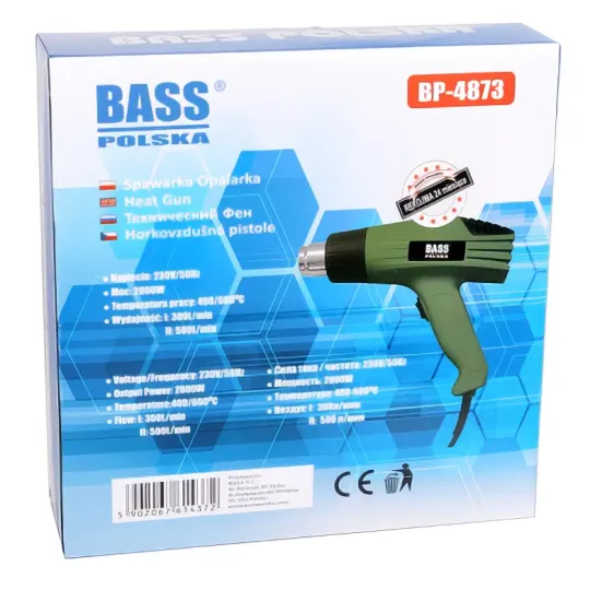 Купити Термофен Bass Polska BP-4873. Офіційний магазин Toolmaster Україна. Фірмовий інструмент та обладнання, офіційна гарантія