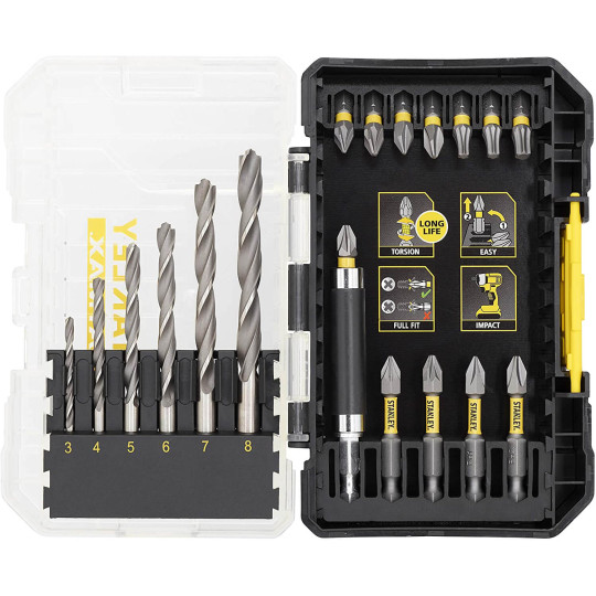 Купити Набір біт і свердел STANLEY STA88554. Офіційний магазин Toolmaster Україна. Фірмовий інструмент та обладнання, офіційна гарантія