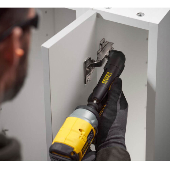 Купити Насадка кутова з набором біт STANLEY STA88582. Офіційний магазин Toolmaster Україна. Фірмовий інструмент та обладнання, офіційна гарантія