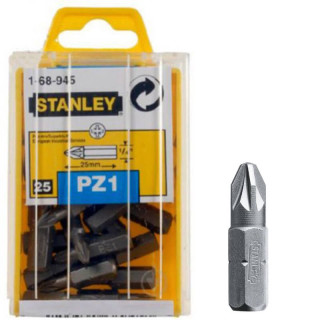 Купити Біта з шестигранним хвостовиком 1/4 під шліц Pz1 довжиною 25 мм STANLEY 1-68-945. Офіційний магазин Toolmaster Україна. Фірмовий інструмент та обладнання, офіційна гарантія
