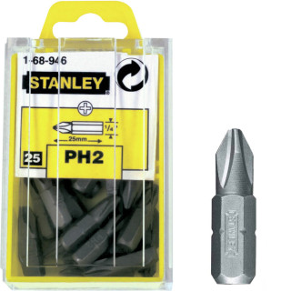 Купити Біта з шестигранним хвостовиком 1/4 під шліц Ph2 довжиною 25 мм STANLEY 1-68-946. Офіційний магазин Toolmaster Україна. Фірмовий інструмент та обладнання, офіційна гарантія