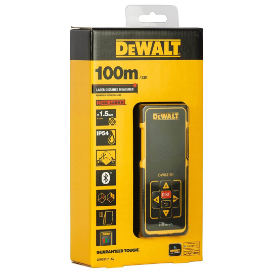 Купити Далекомір лазерний DeWALT DW03101. Офіційний магазин Toolmaster Україна. Фірмовий інструмент та обладнання, офіційна гарантія
