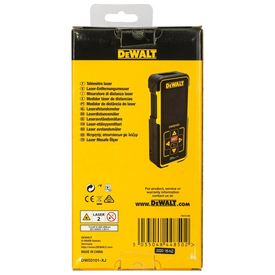 Купити Далекомір лазерний DeWALT DW03101. Офіційний магазин Toolmaster Україна. Фірмовий інструмент та обладнання, офіційна гарантія
