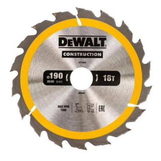 Купити Диск пиляльний СONSTRUCTION DeWALT DT1943. Офіційний магазин Toolmaster Україна. Фірмовий інструмент та обладнання, офіційна гарантія