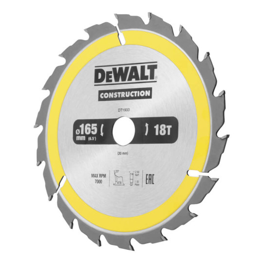 Купити Диск пильный CONSTRUCTION DeWALT DT1933. Официальный магазин Toolmaster Украина. Фирменный инструмент и оборудование, официальная гарантия
