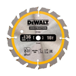 Купити Диск пиляльний СONSTRUCTION DeWALT DT1946. Офіційний магазин Toolmaster Україна. Фірмовий інструмент та обладнання, офіційна гарантія