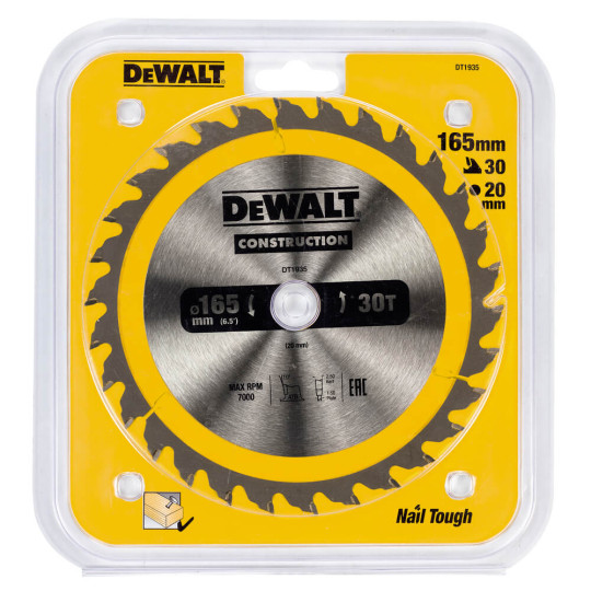 Купити Диск пиляльний CONSTRUCTION DeWALT DT1935. Офіційний магазин Toolmaster Україна. Фірмовий інструмент та обладнання, офіційна гарантія