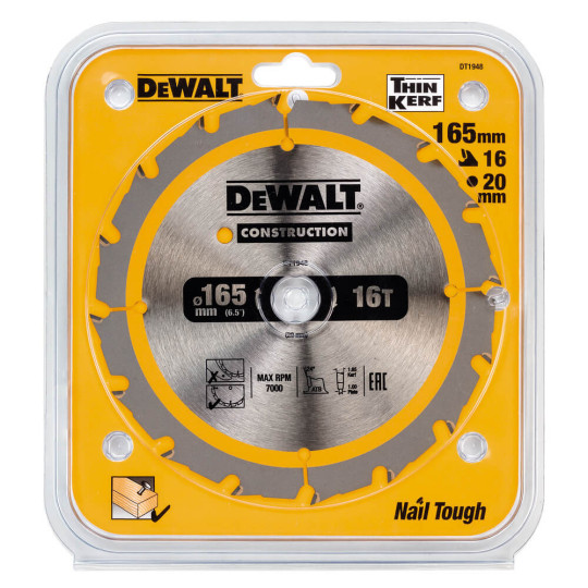 Купити Диск пиляльний CONSTRUCTION DeWALT DT1948. Офіційний магазин Toolmaster Україна. Фірмовий інструмент та обладнання, офіційна гарантія