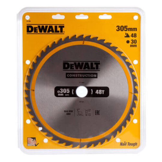 Купити Диск пильный СONSTRUCTION DeWALT DT1959. Официальный магазин Toolmaster Украина. Фирменный инструмент и оборудование, официальная гарантия