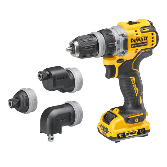Купити Дрель-шуруповёрт аккумуляторная бесщёточная со сменными насадками DeWALT DCD703L2T. Официальный магазин Toolmaster Украина. Фирменный инструмент и оборудование, официальная гарантия