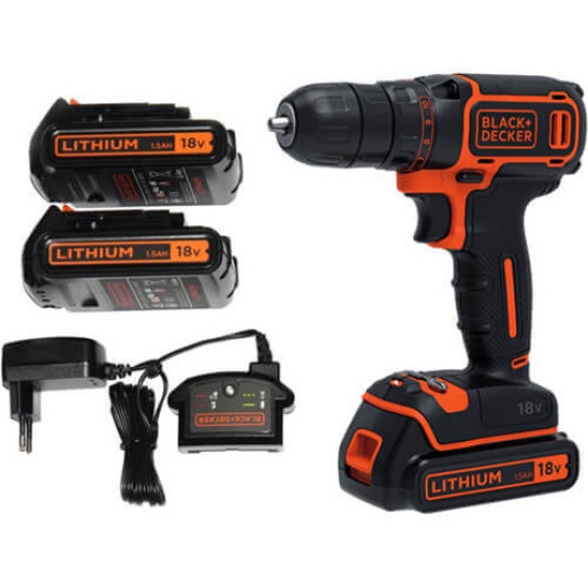 Купити Дриль-шурупокрут акумуляторний BLACK+DECKER BDCDC18B. Офіційний магазин Toolmaster Україна. Фірмовий інструмент та обладнання, офіційна гарантія