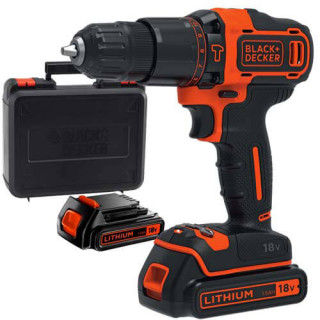 Купити Дриль-шурупокрут акумуляторний ударний BLACK+DECKER BDCHD18KB. Офіційний магазин Toolmaster Україна. Фірмовий інструмент та обладнання, офіційна гарантія