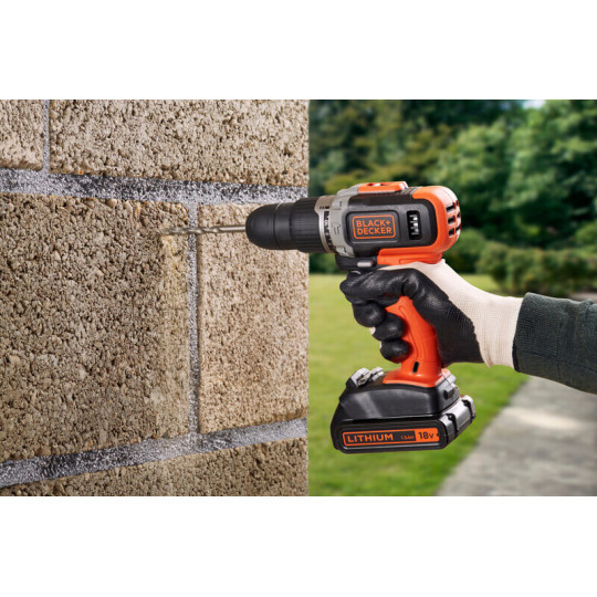 Купити Дриль-шурупокрут ударний акумуляторний BLACK+DECKER BCD003C1. Офіційний магазин Toolmaster Україна. Фірмовий інструмент та обладнання, офіційна гарантія