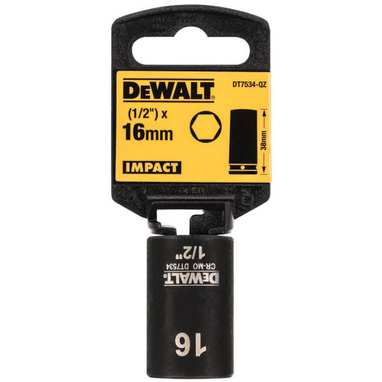 Купити Головка торцева ударна коротка IMPACT DeWALT DT7534. Офіційний магазин Toolmaster Україна. Фірмовий інструмент та обладнання, офіційна гарантія