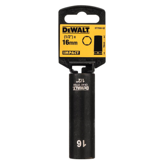Купити Головка торцева ударна довга IMPACT DeWALT DT7550. Офіційний магазин Toolmaster Україна. Фірмовий інструмент та обладнання, офіційна гарантія