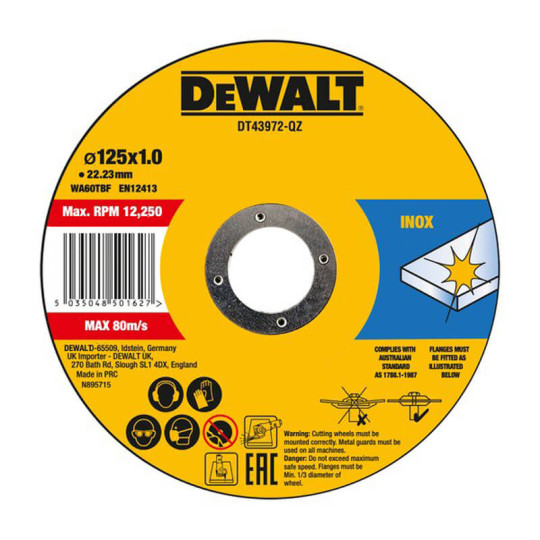 Купити Набір кругів відрізних HIGH PERFORMANCE DeWALT DT43972. Офіційний магазин Toolmaster Україна. Фірмовий інструмент та обладнання, офіційна гарантія