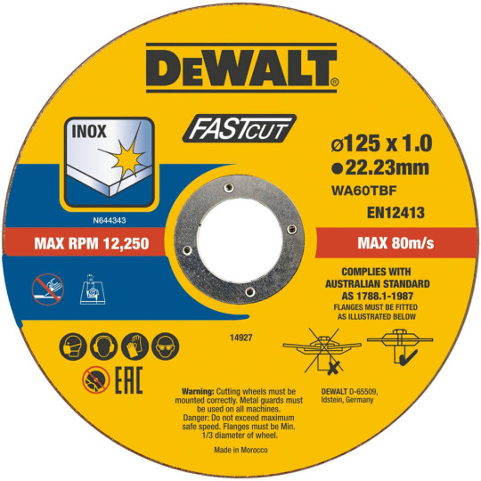 Купити Набір кругів відрізних FASTCUT DeWALT DT20540. Офіційний магазин Toolmaster Україна. Фірмовий інструмент та обладнання, офіційна гарантія