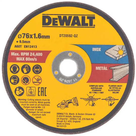 Купити Набір кругів відрізних DeWALT DT20592. Офіційний магазин Toolmaster Україна. Фірмовий інструмент та обладнання, офіційна гарантія