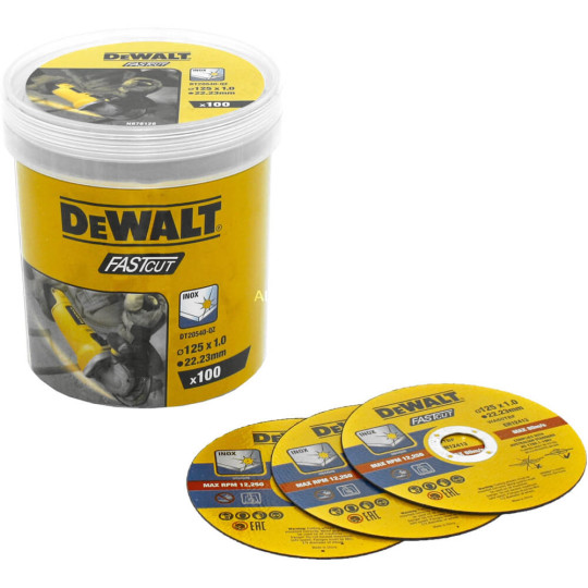 Купити Набір кругів відрізних FASTCUT DeWALT DT20540. Офіційний магазин Toolmaster Україна. Фірмовий інструмент та обладнання, офіційна гарантія