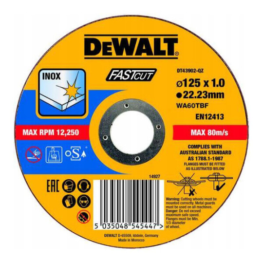 Купити Круг відрізний DeWALT DT43902. Офіційний магазин Toolmaster Україна. Фірмовий інструмент та обладнання, офіційна гарантія